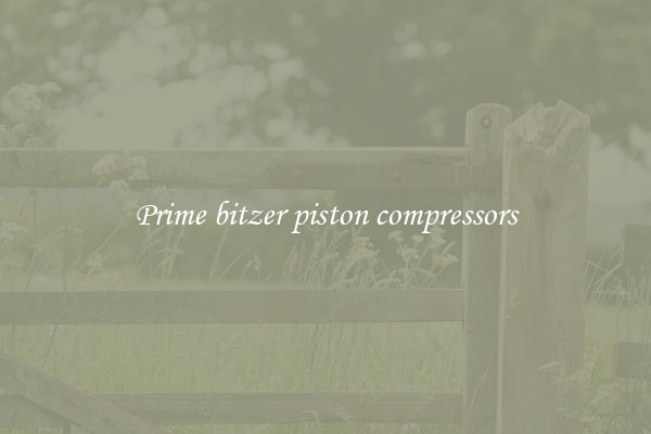 Prime bitzer piston compressors