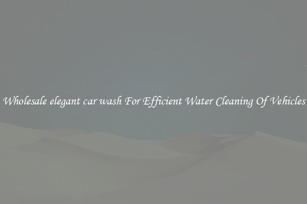 Wholesale elegant car wash For Efficient Water Cleaning Of Vehicles