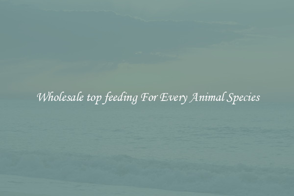Wholesale top feeding For Every Animal Species