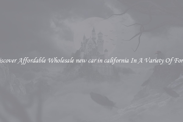 Discover Affordable Wholesale new car in california In A Variety Of Forms