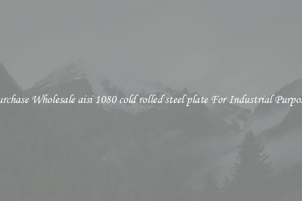 Purchase Wholesale aisi 1080 cold rolled steel plate For Industrial Purposes