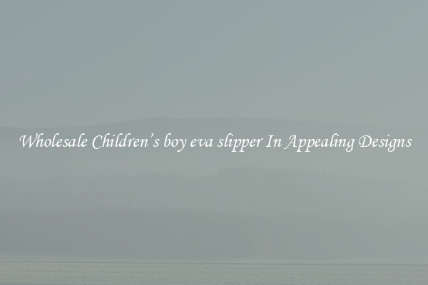 Wholesale Children’s boy eva slipper In Appealing Designs