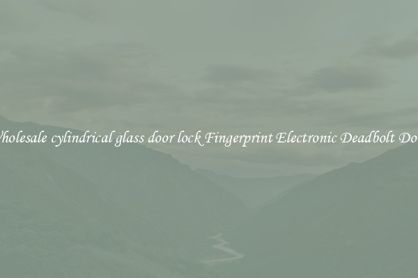 Wholesale cylindrical glass door lock Fingerprint Electronic Deadbolt Door 