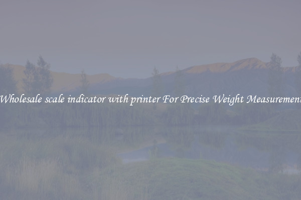 Wholesale scale indicator with printer For Precise Weight Measurement