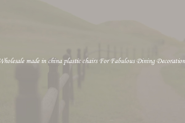 Wholesale made in china plastic chairs For Fabulous Dining Decorations