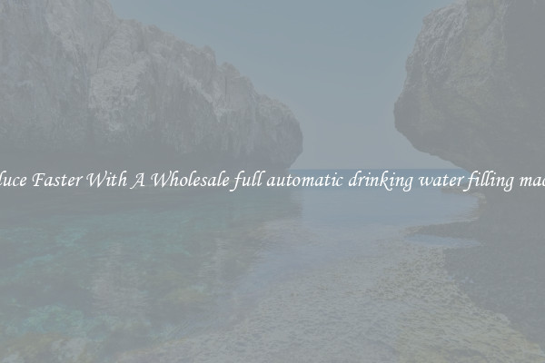 Produce Faster With A Wholesale full automatic drinking water filling machine
