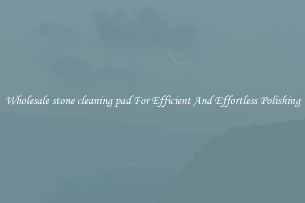 Wholesale stone cleaning pad For Efficient And Effortless Polishing
