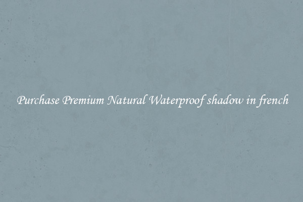Purchase Premium Natural Waterproof shadow in french
