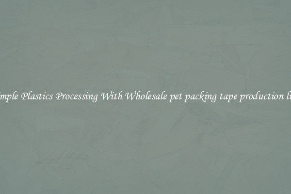 Simple Plastics Processing With Wholesale pet packing tape production line