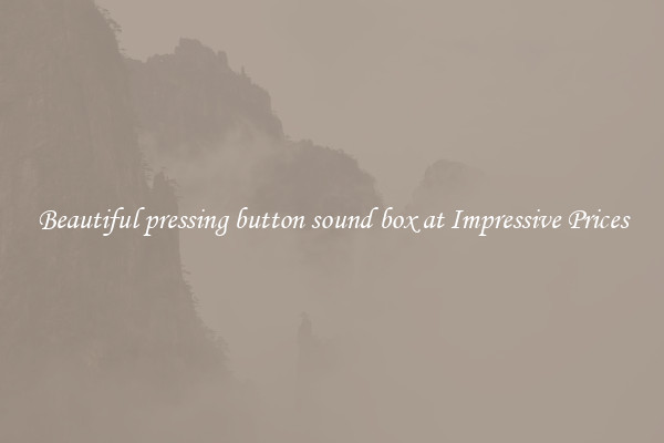Beautiful pressing button sound box at Impressive Prices