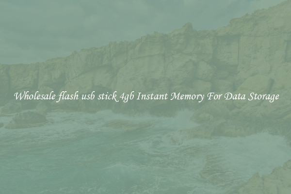 Wholesale flash usb stick 4gb Instant Memory For Data Storage