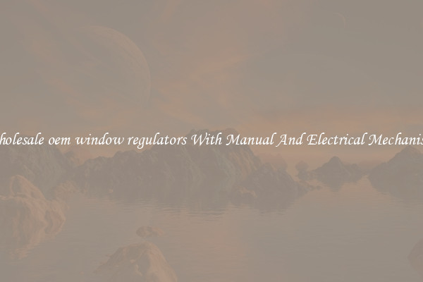 Wholesale oem window regulators With Manual And Electrical Mechanisms